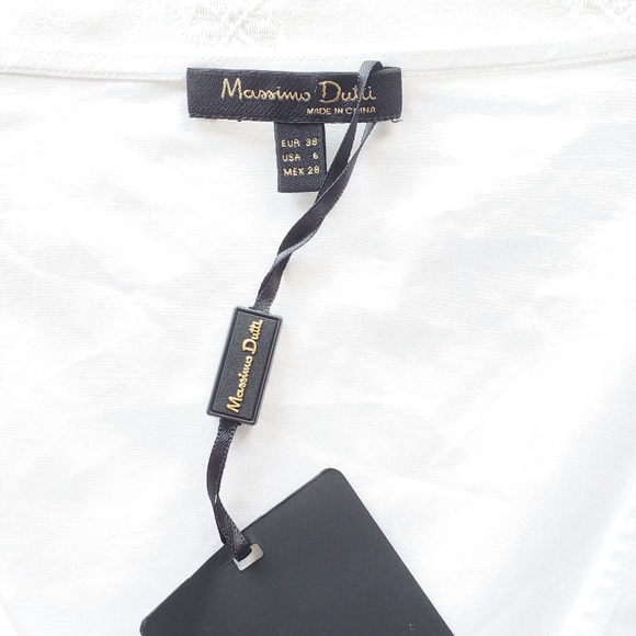 NEW- Massimo Dutti V Neck Top with flare Sleeves - Picture 4 of 5